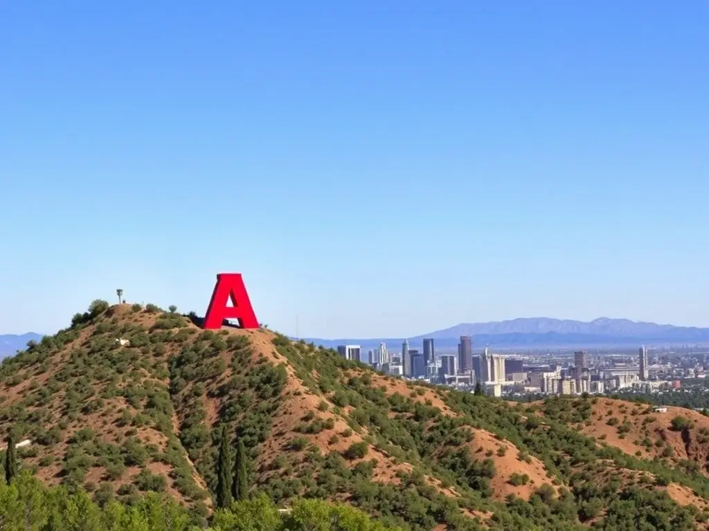 An image showcasing the iconic 'A' Mountain in Tempe, Arizona, with the city skyline in the background, representing the firm's service to the college town.